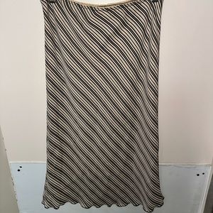 Beige Vertical Striped Skirt